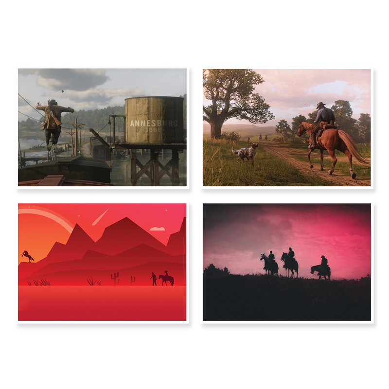 پوستر طرح Red Dead Redemption 2 کد A-1540 مجموعه 4 عددی