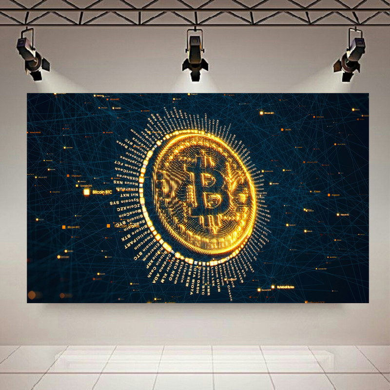 پوستر طرح بیت کوین مدل شبکه BTC کد AR6270
