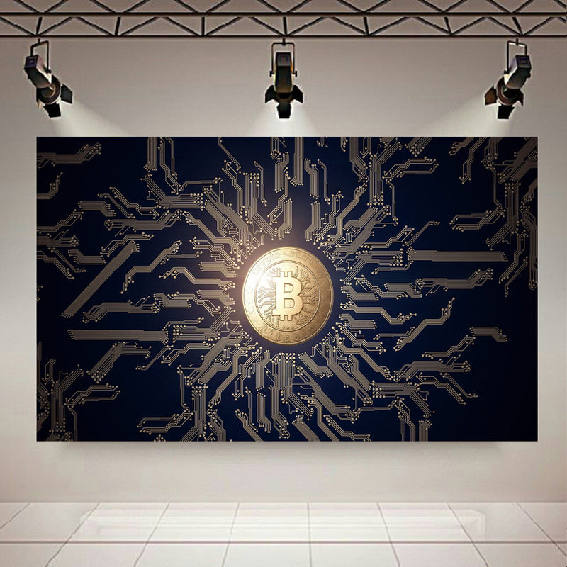 پوستر طرح بیتکوین مدل شبکه Bitcoin کد AR6330