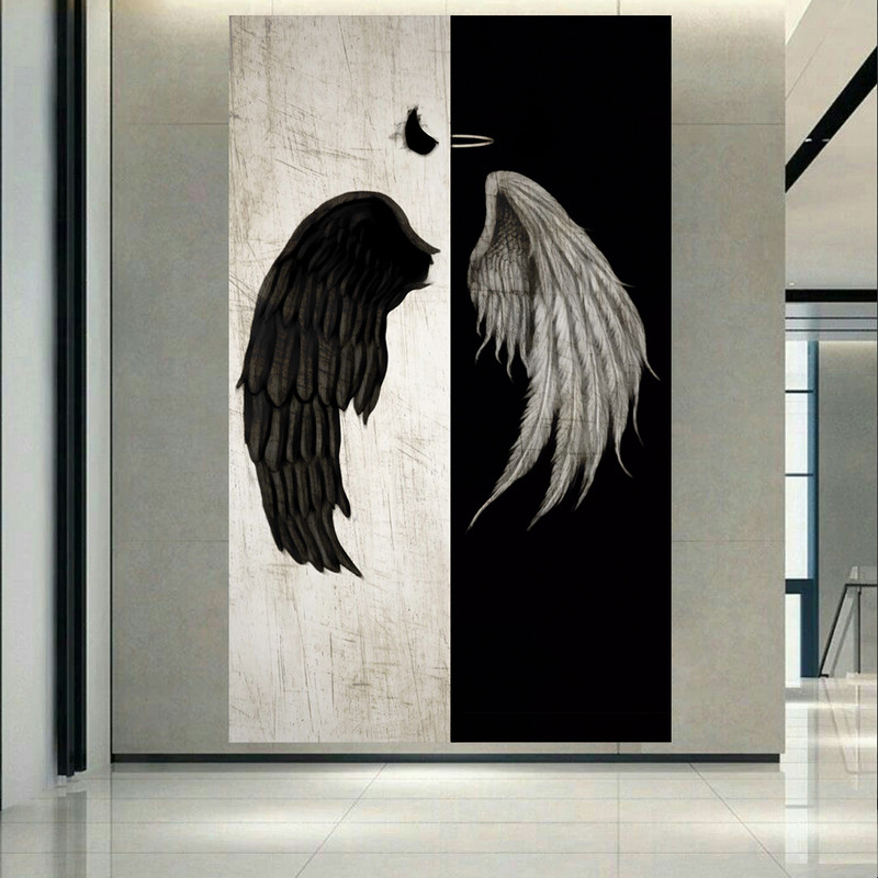 پوستر طرح بال ها مدل Devil and Angel کد AR20910