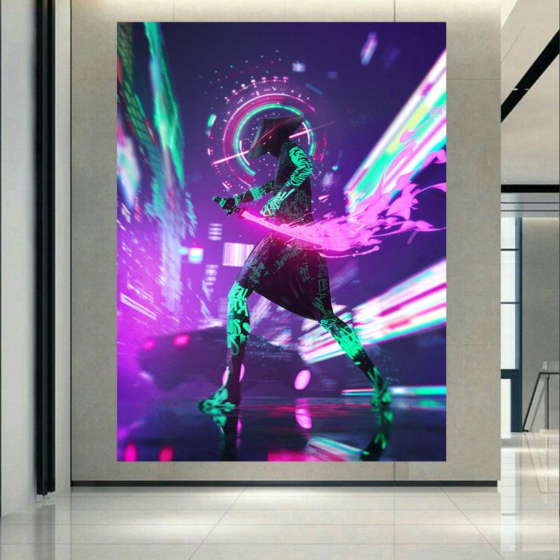 پوستر طرح گیم مدل Cyberpunk کد AR13890