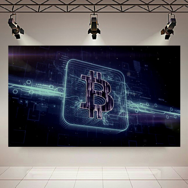 پوستر طرح بیت کوین مدل Digital BTC کد AR7040