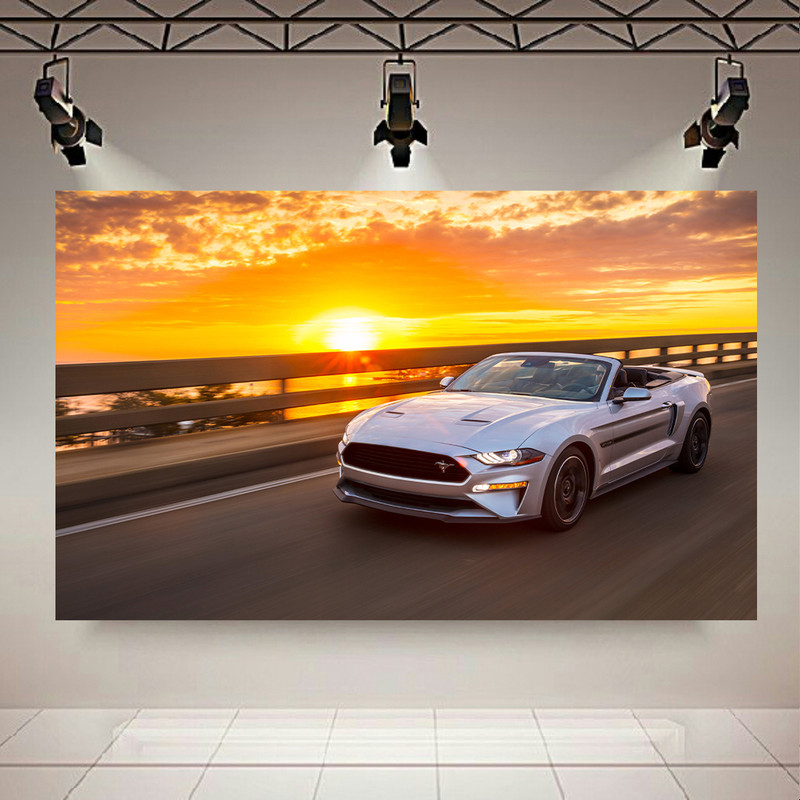 پوستر طرح ماشین مدل Ford Mustang GT Convertible کد AR20240