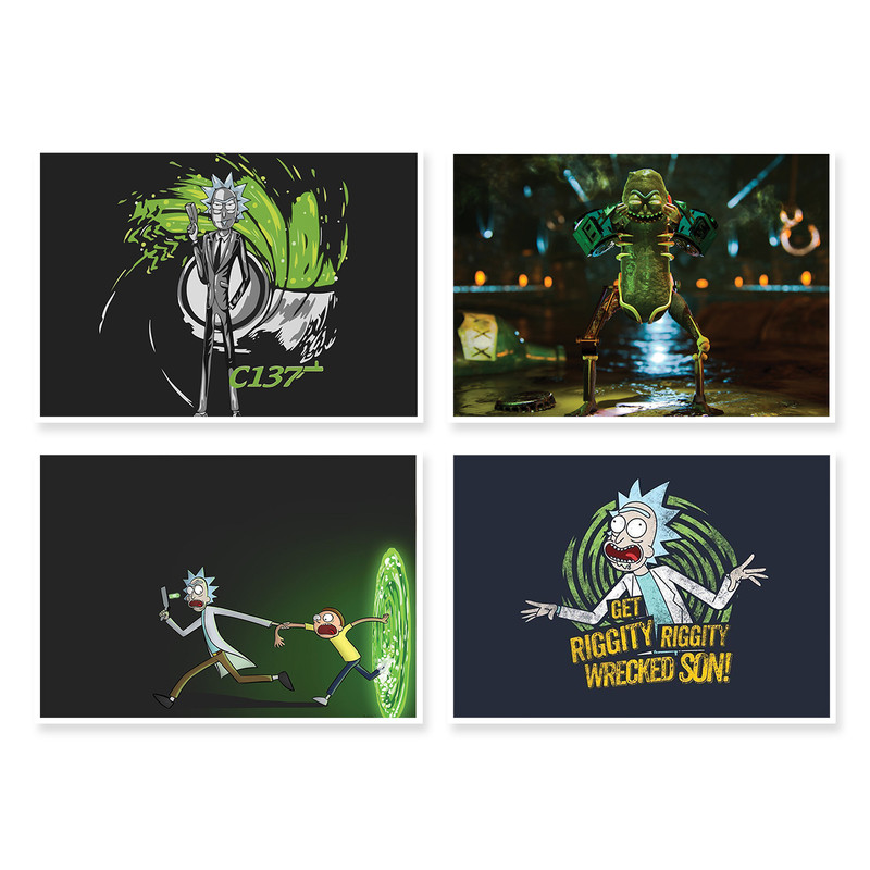 پوستر طرح Rick And Morty کد A-1353 مجموعه 4 عددی