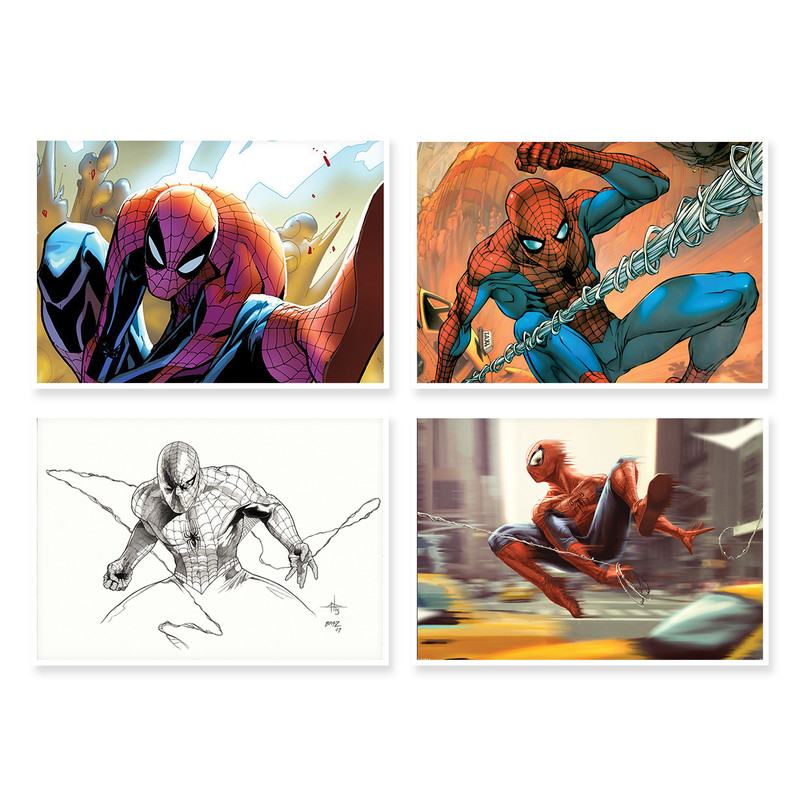 پوستر طرح SpiderMan کد A-1250 مجموعه 4 عددی