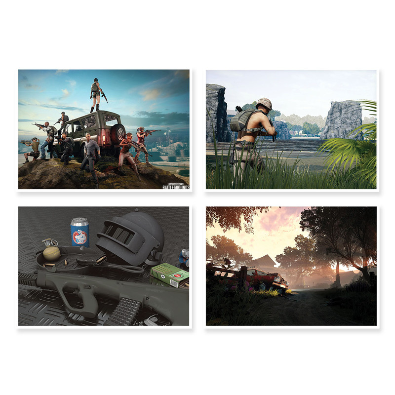 پوستر طرح PUBG کد A-1502 مجموعه 4 عددی