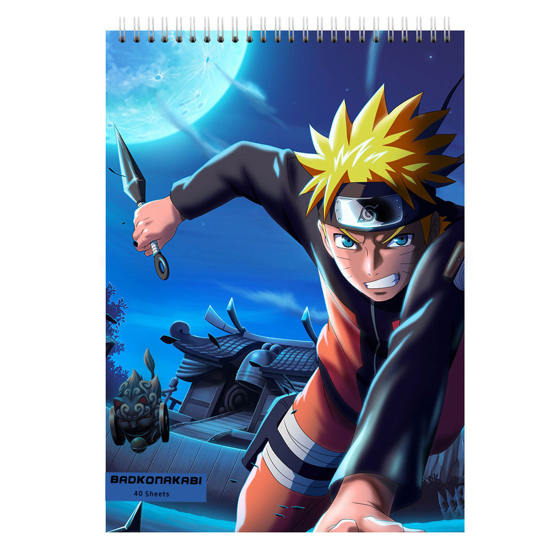 دفتر نقاشی بادکنک آبی طرح انیمه نارتو مدل NARUTO2