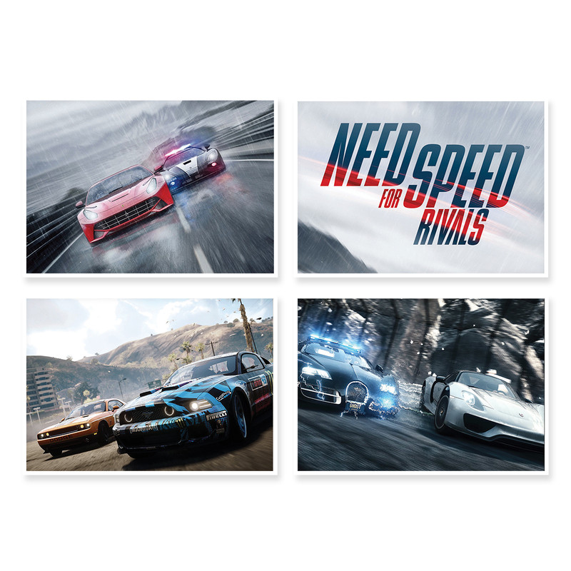 پوستر طرح Need For Speed کد A-1652 مجموعه 4 عددی