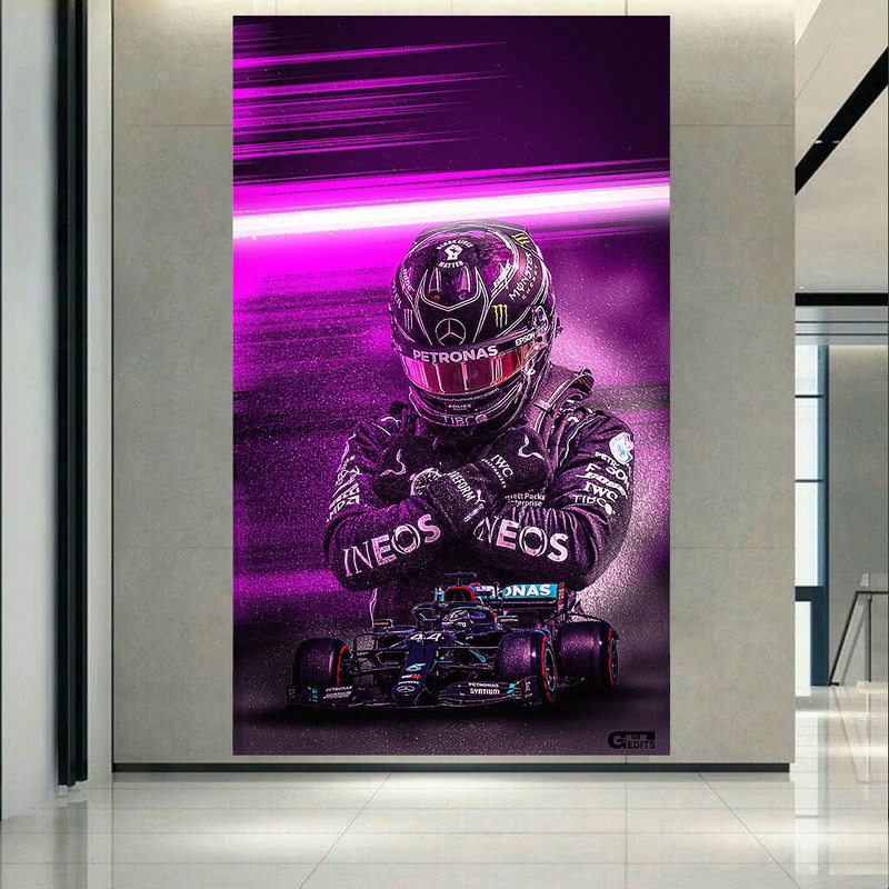 پوستر طرح فرمول یک مدل Lewis Hamilton کد AR20080