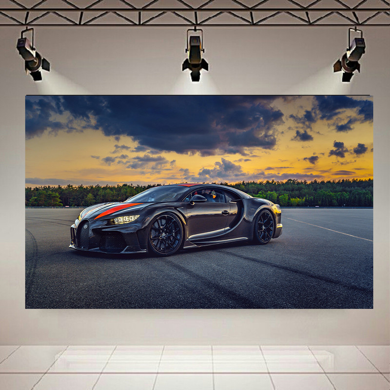 استیکر طرح ماشین Bugatti مدل Chiron Super Sport 300کد AR1118