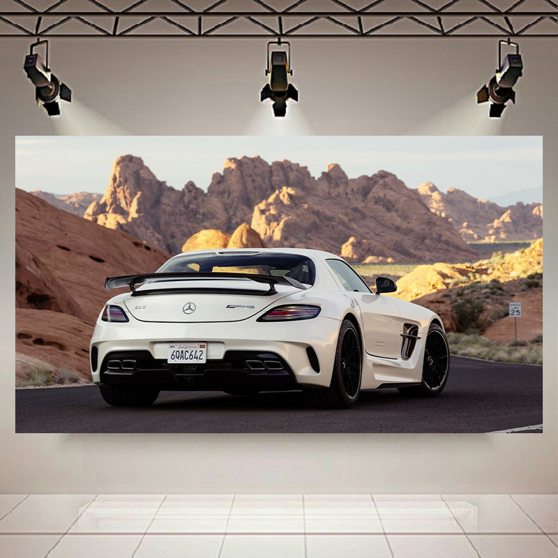 پوستر طرح ماشین مدل مرسدس بنز AMG SLS Black series کد AR13280