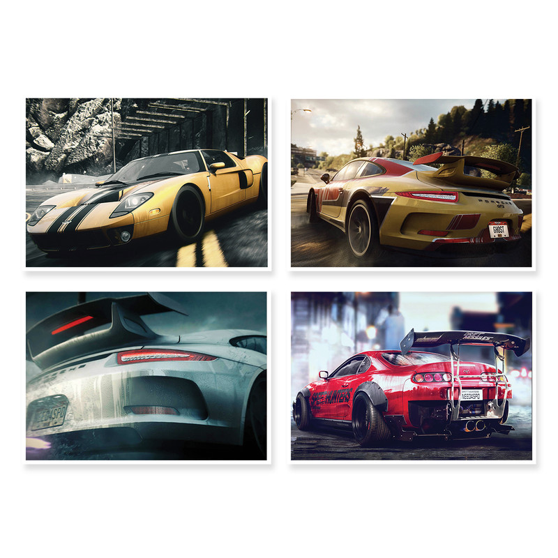 پوستر طرح Need For Speed کد A-1653 مجموعه 4 عددی