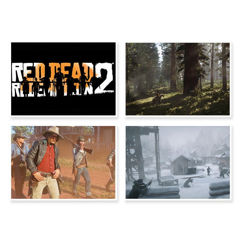 پوستر طرح Red Dead Redemption 2 کد A-1551 مجموعه 4 عددی