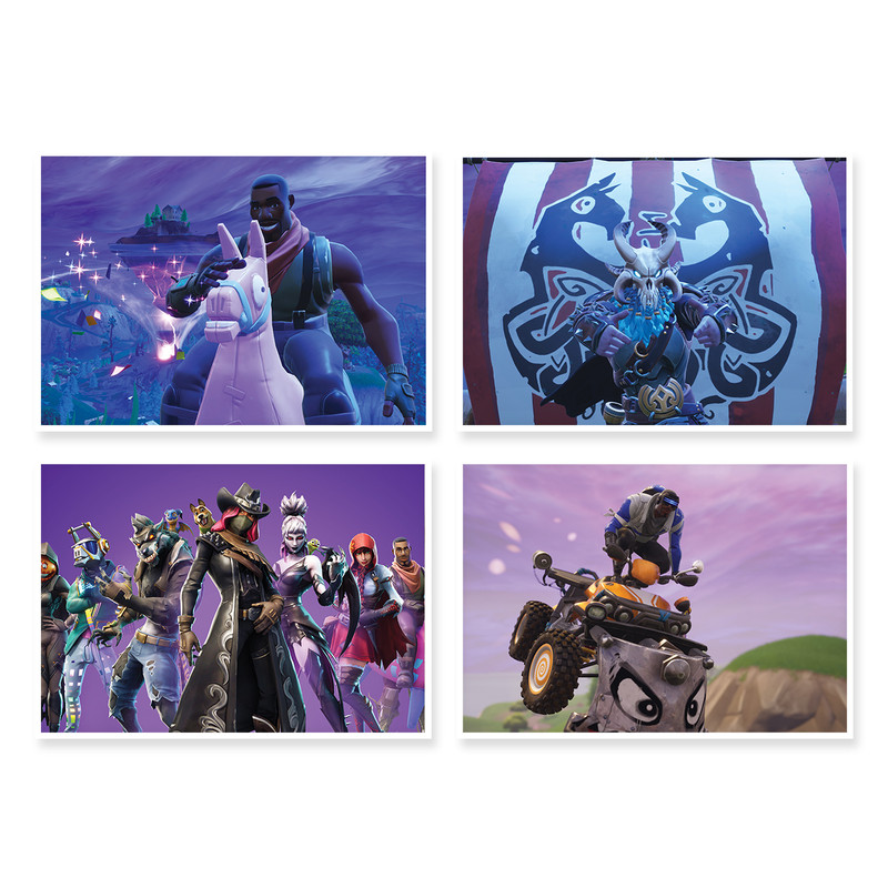 پوستر طرح Fortnite کد A-1586 مجموعه 4 عددی