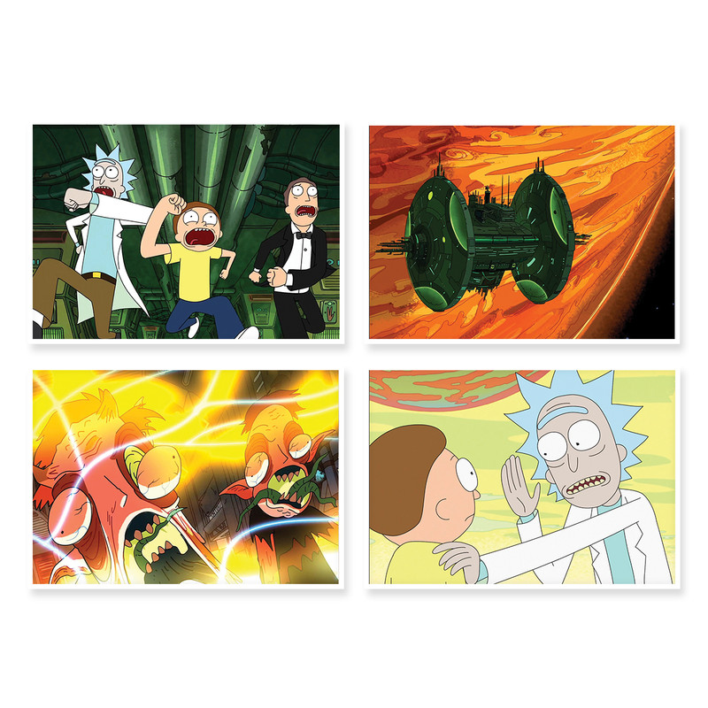 پوستر طرح Rick And Morty کد A-1367 مجموعه 4 عددی