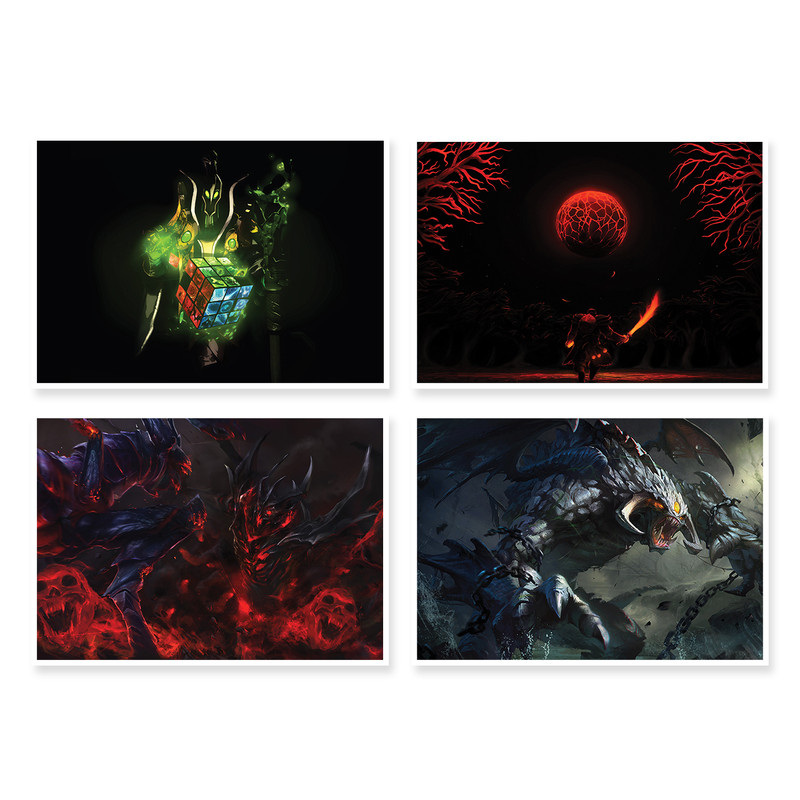 پوستر طرح DOTA 2 کد A-1391 مجموعه 4 عددی