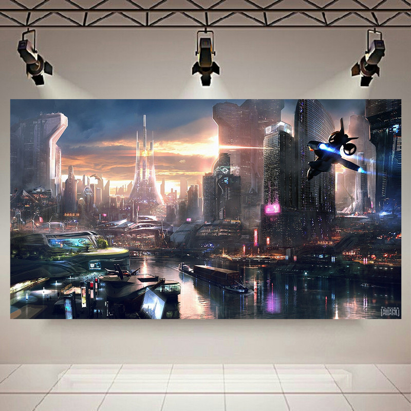 پوستر طرح Game مدل نمای شهر cyberpunk کد AR7880