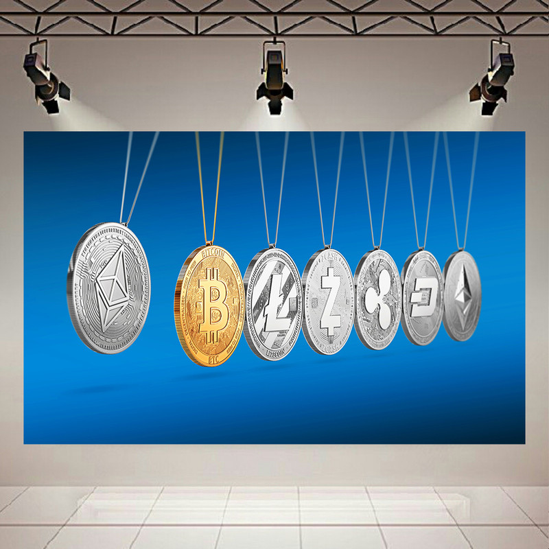 پوستر طرح بیت کوین مدل آونگ کد AR3070