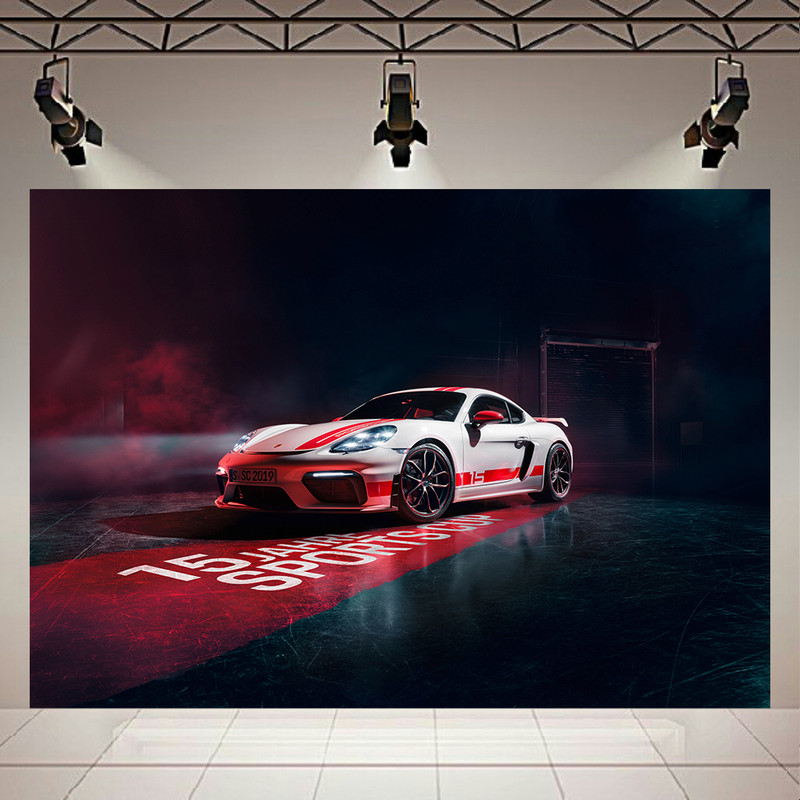 استیکر طرح ماشین مدل Porsche 718 Cayman GT4 Sports Cup Edition کد AR1175