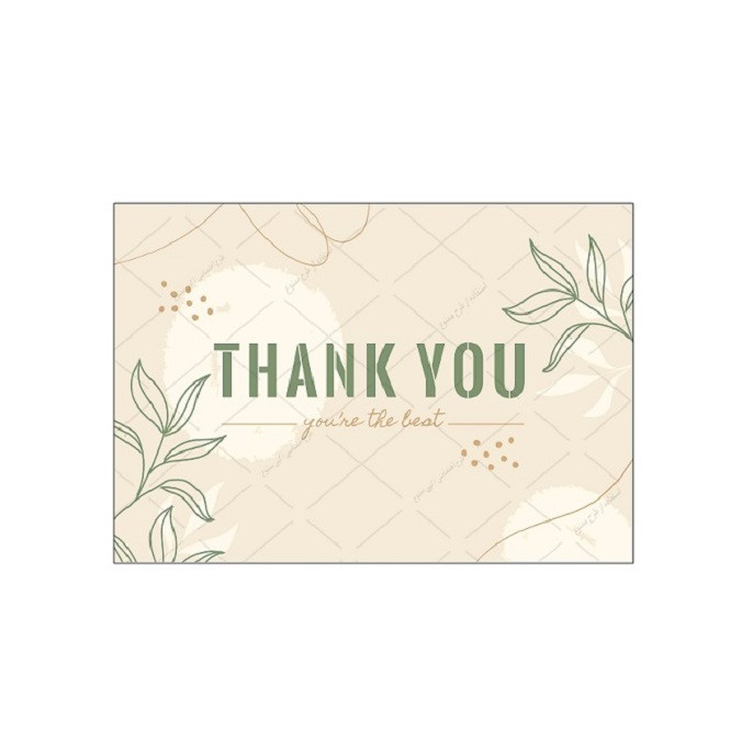 برچسب مدل برش نخورده طرح تشکر thank you 9