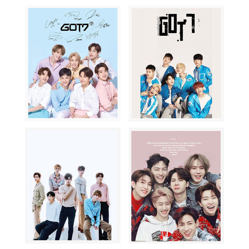 آویز تزیینی طرح Got7 مدل G2 مجموعه 4 عددی