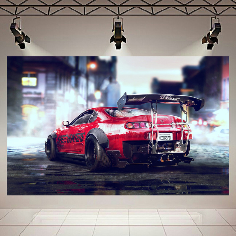 استیکر طرح گیم  Need For Speed مدل ماشین Toyota Supra کد AR1327