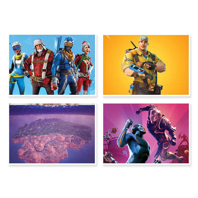 پوستر طرح Fortnite کد A-1599 مجموعه 4 عددی
