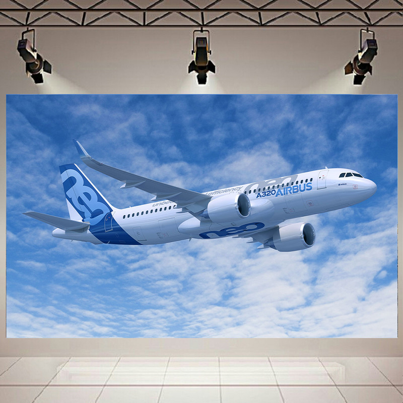 پوستر طرح هواپیما ایرباس مدل A320neo کد AR17630