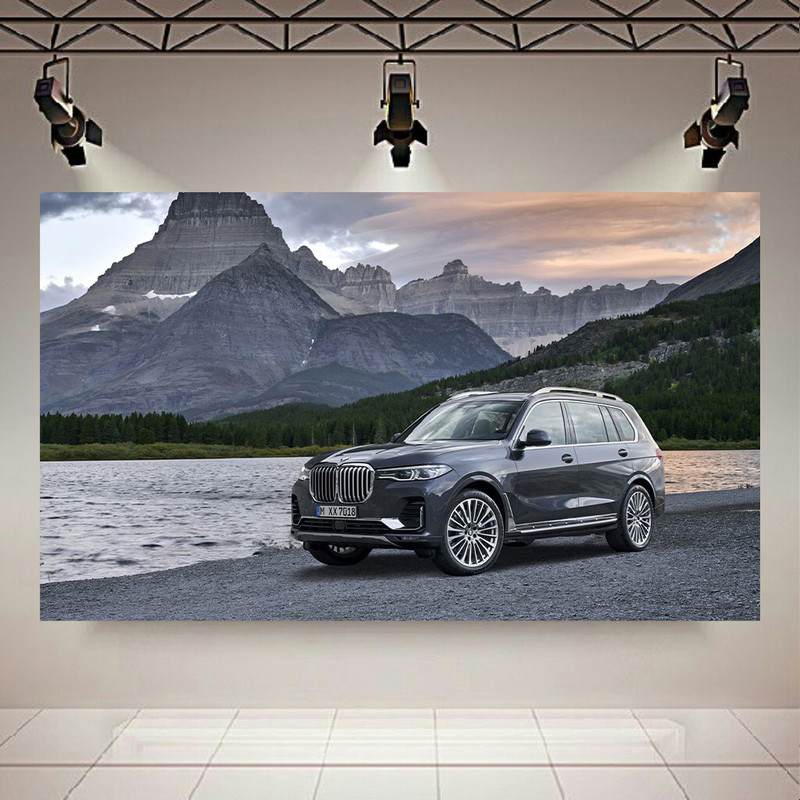 پوستر طرح طبیعت و ماشین مدل BMW X7 کد AR6430