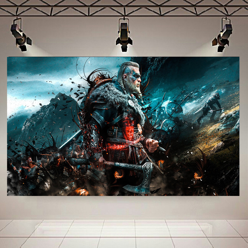 پوستر طرح گیم مدل Assassins Creed Valhalla کد AR17760