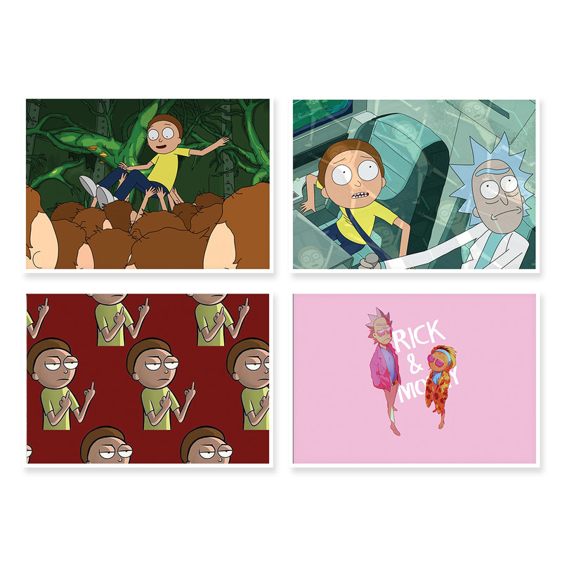 پوستر طرح Rick And Morty کد A-1382 مجموعه 4 عددی