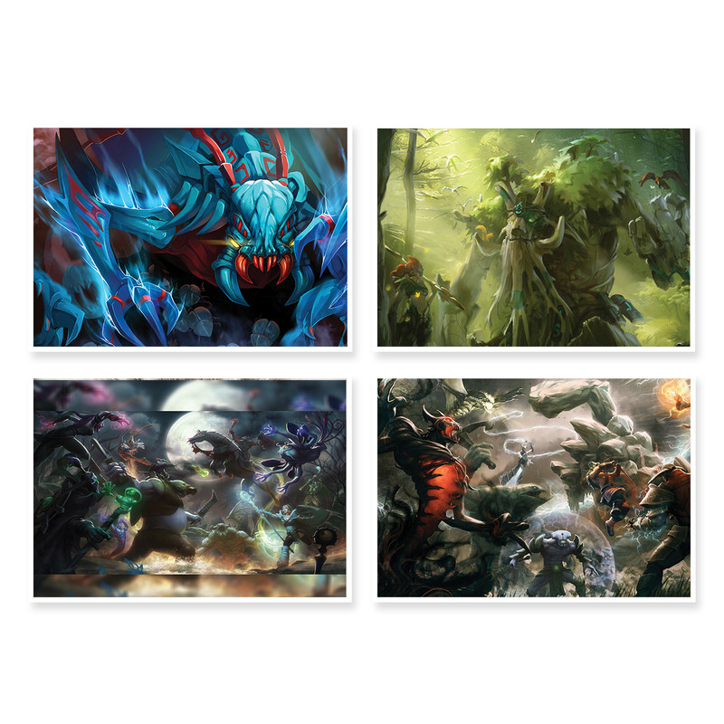 پوستر طرح DOTA 2 کد A-1398 مجموعه 4 عددی
