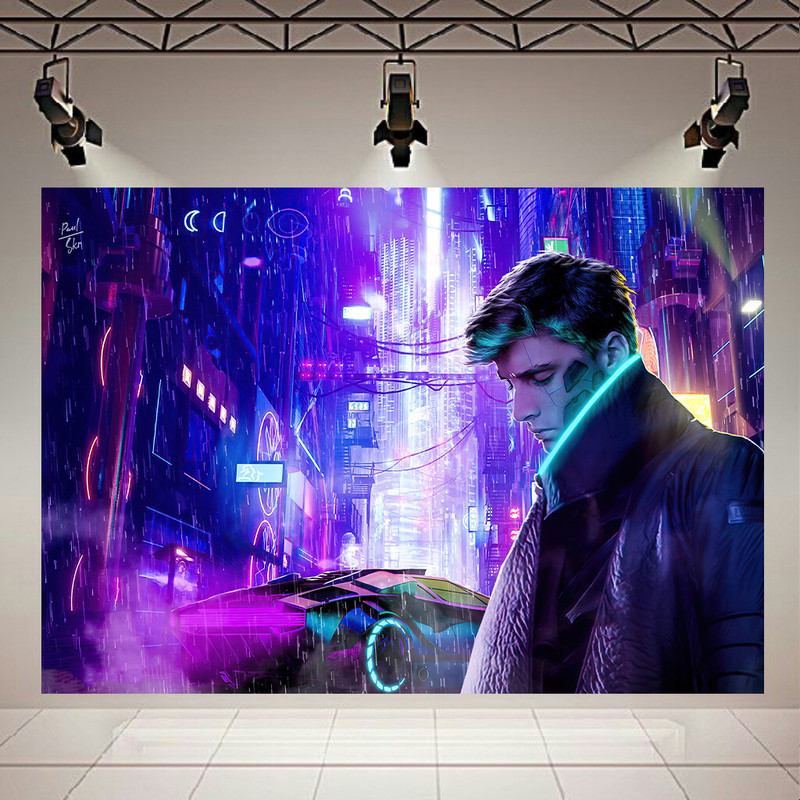 پوستر طرح گیم مدل Cyberpunk 2077 کد AR14610