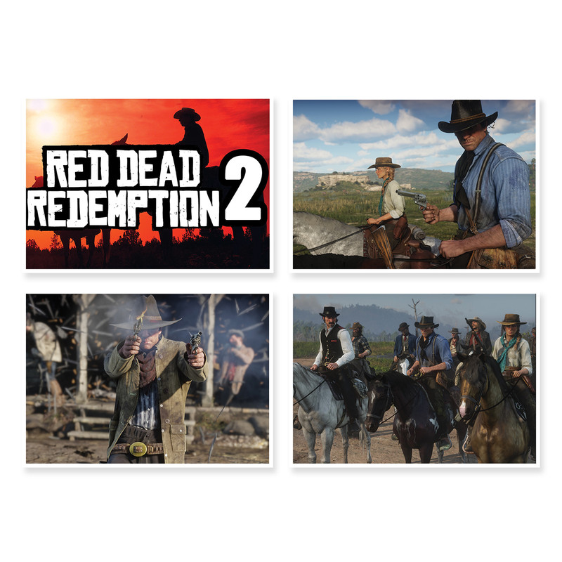 پوستر طرح Red Dead Redemption 2 کد A-1550 مجموعه 4 عددی