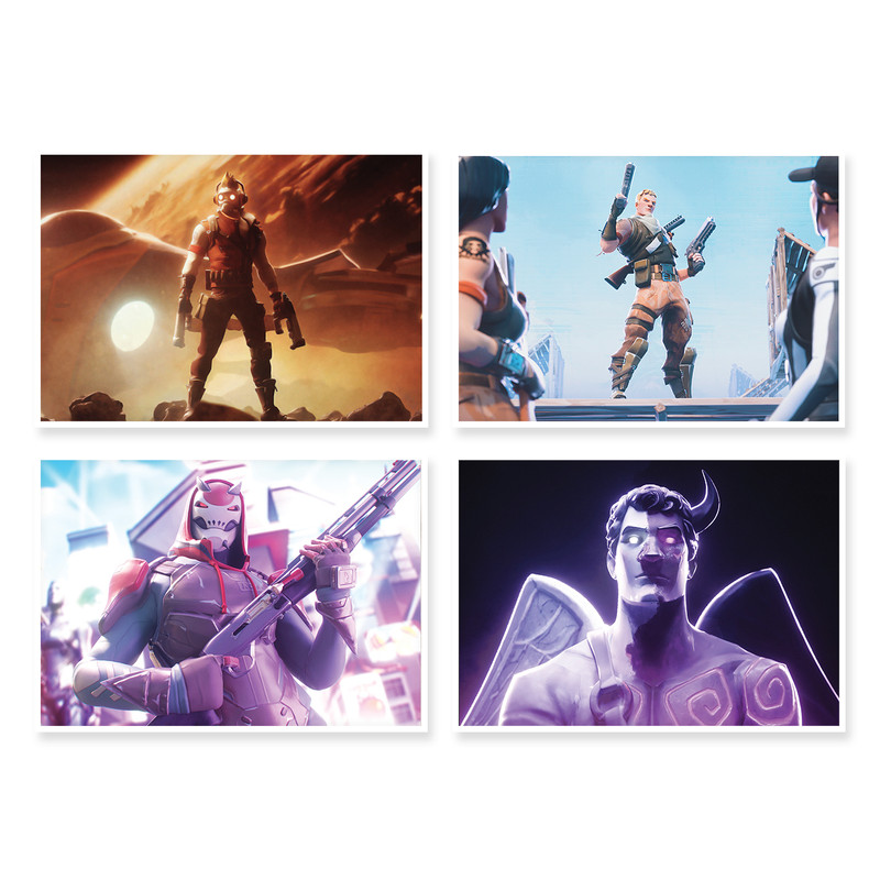 پوستر طرح Fortnite کد A-1578 مجموعه 4 عددی