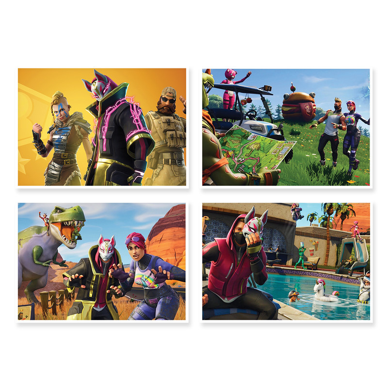 پوستر طرح Fortnite کد A-1586 مجموعه 4 عددی