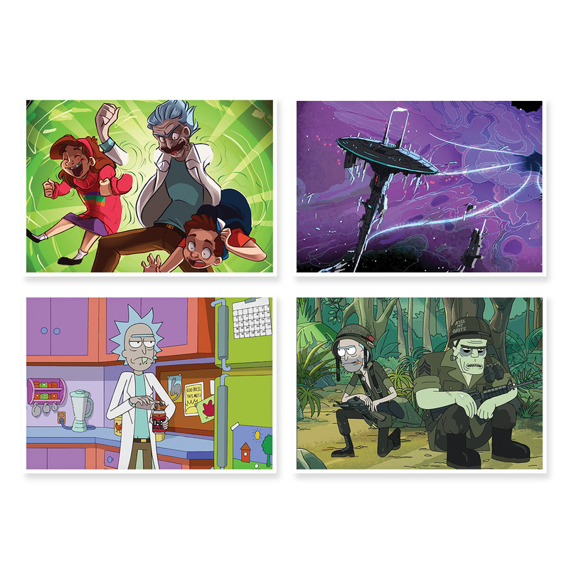 پوستر طرح Rick And Morty کد A-1373 مجموعه 4 عددی