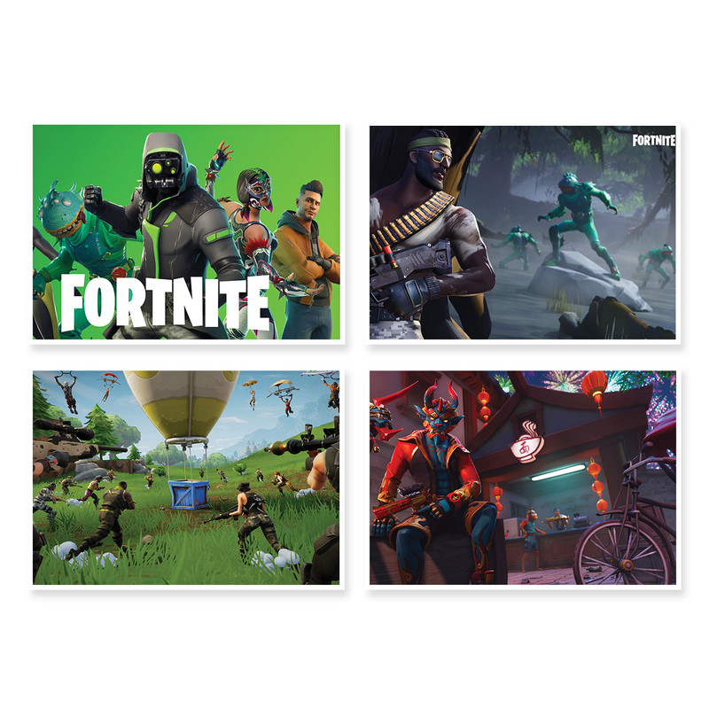 پوستر طرح Fortnite کد A-1575 مجموعه 4 عددی