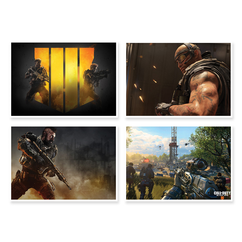 پوستر طرح COD Black ops 4 کد A-1614 مجموعه 4 عددی