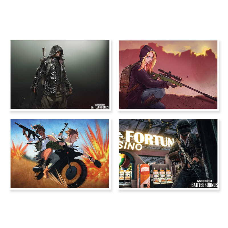 پوستر طرح PUBG کد A-1504 مجموعه 4 عددی