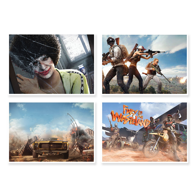 پوستر طرح PUBG کد A-1500 مجموعه 4 عددی