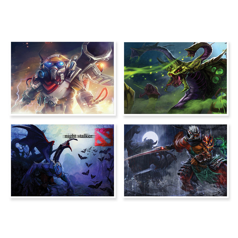 پوستر طرح DOTA 2 کد A-1411 مجموعه 4 عددی