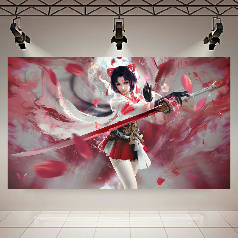 پوستر طرح انیمه دختر مدل SWORD GIRL کد AR3430