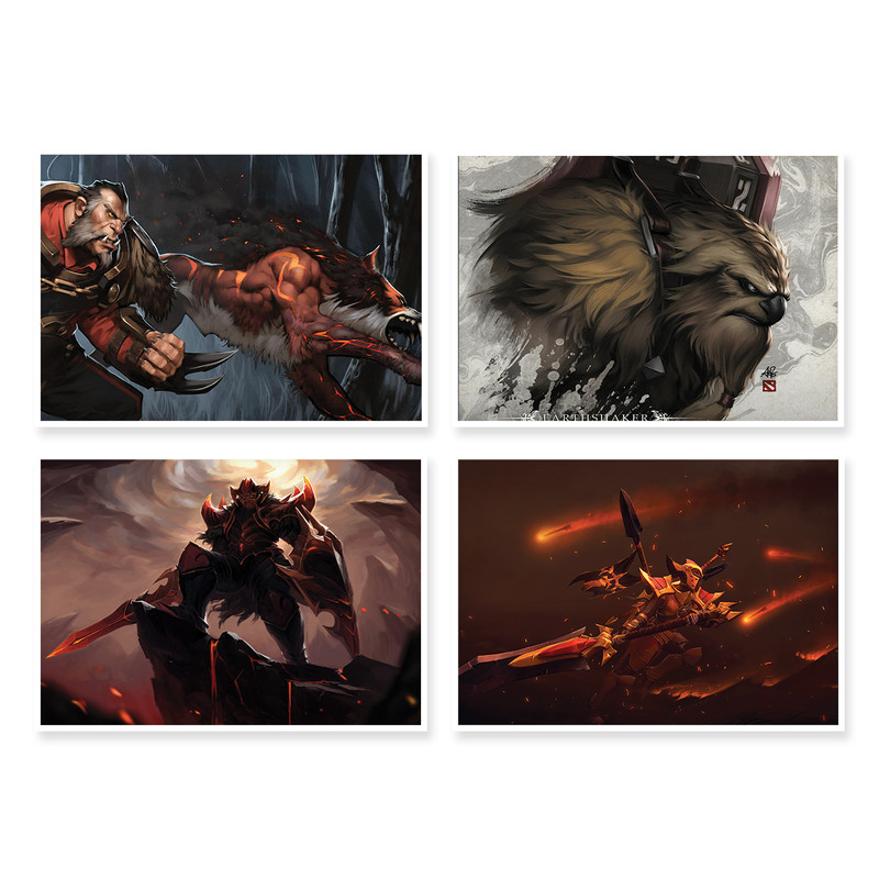 پوستر طرح DOTA 2 کد A-1396 مجموعه 4 عددی