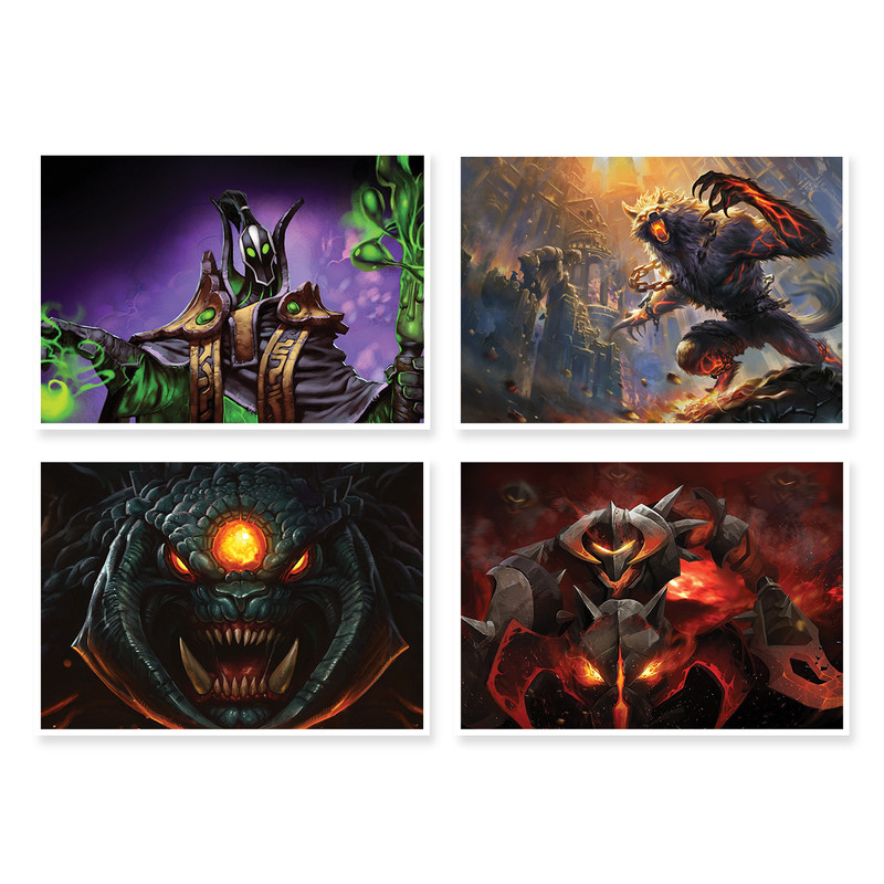 پوستر طرح DOTA 2 کد A-1393 مجموعه 4 عددی
