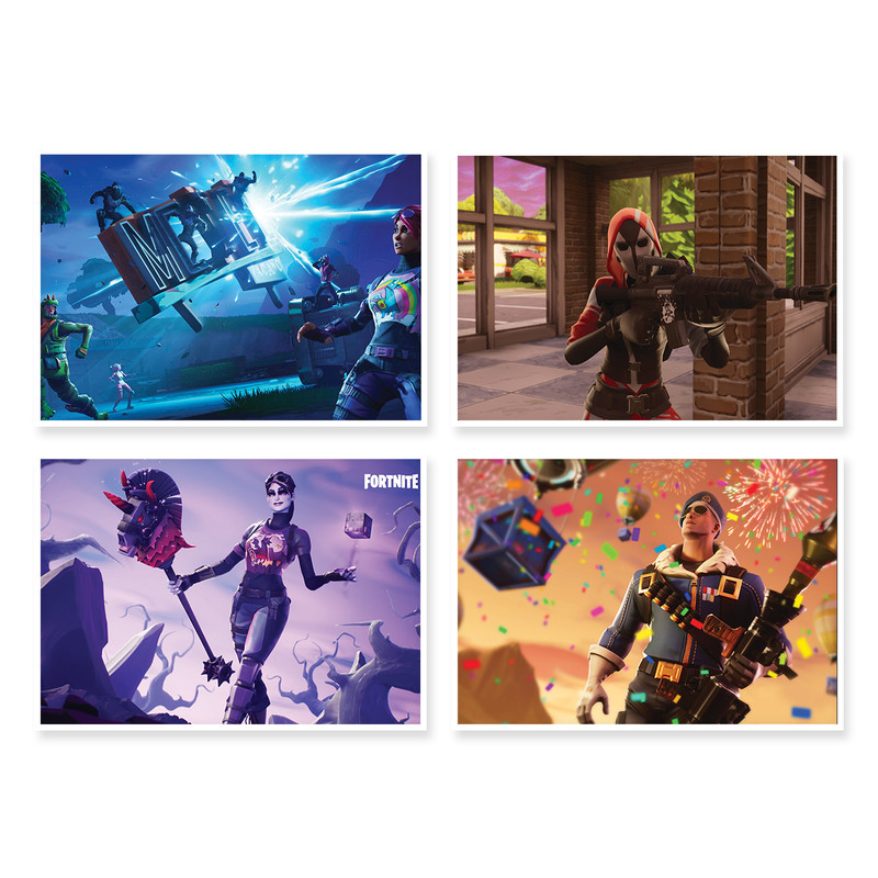 پوستر طرح Fortnite کد A-1573 مجموعه 4 عددی