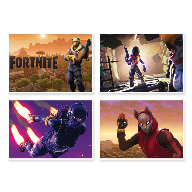 پوستر طرح Fortnite کد A-1580 مجموعه 4 عددی