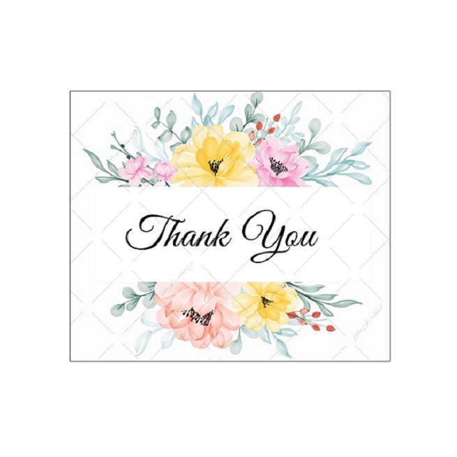برچسب طرح تشکر مدل برش نخورده thank you 10