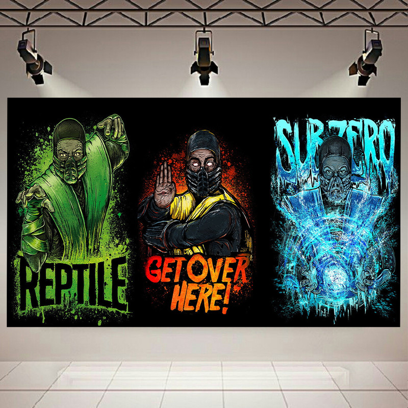 پوستر طرح گیم مدل Reptile & Scorpion & Sub-Zero Mortal Kombat کد AR15350