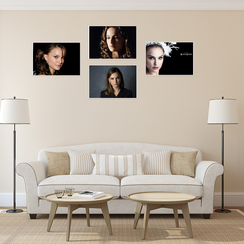 پوستر طرح ناتالی پورتمن کد A-2148-Natalie Portman مجموعه 4 عددی